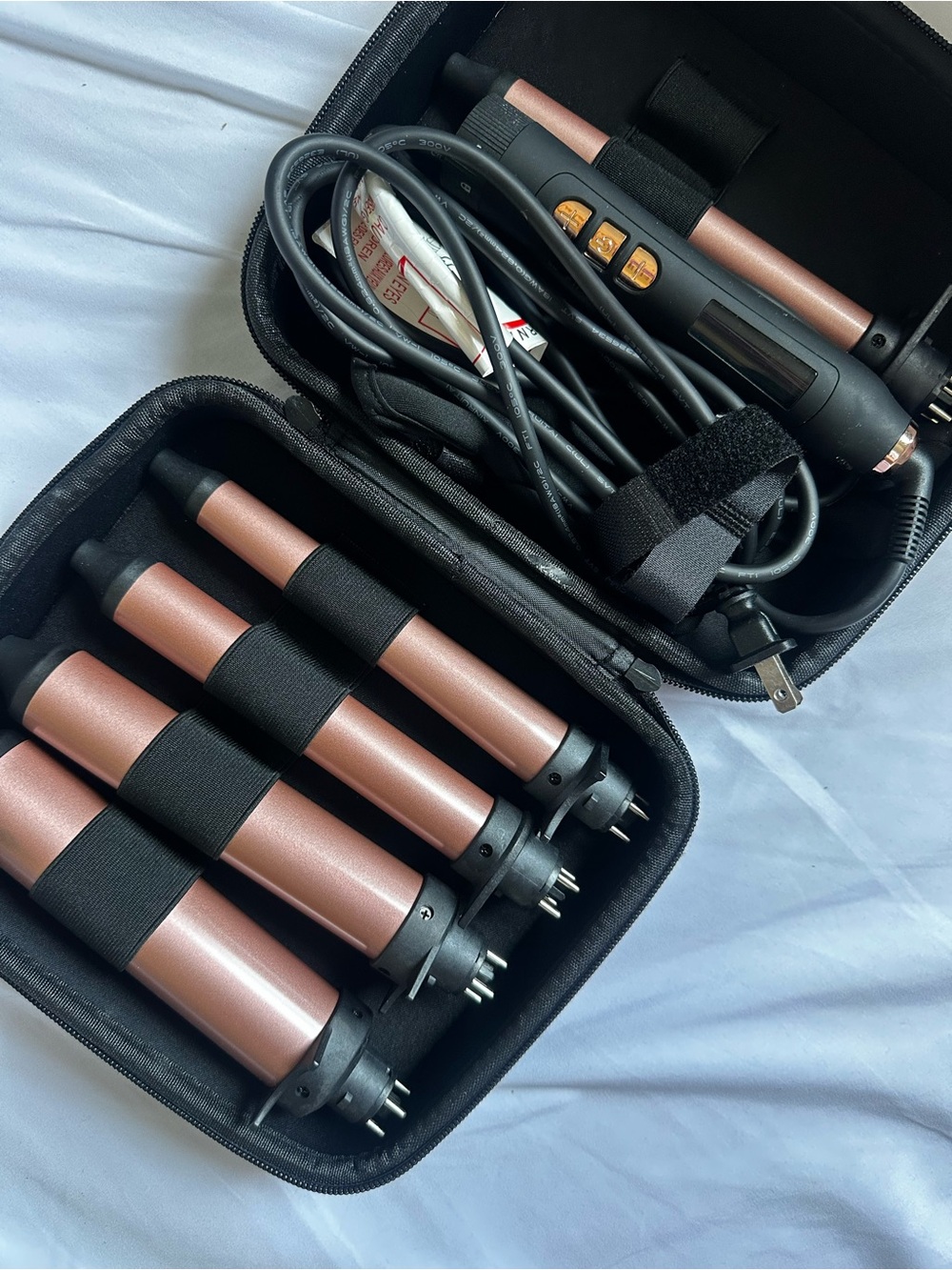 Amika Rose Gold Interchangeable Curling Wand Set